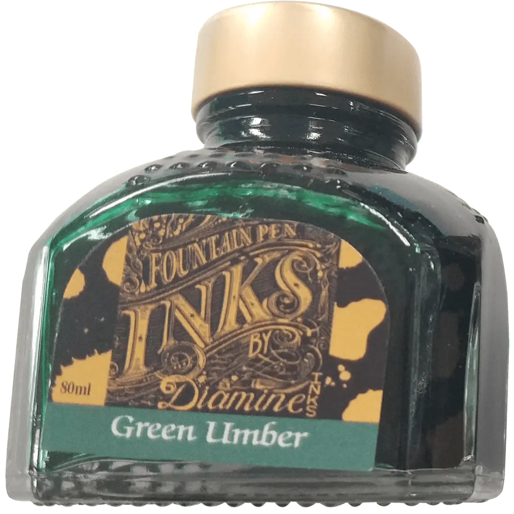 Diamine Ink Bottle - Green Umber - 80 ml-Pen Boutique Ltd