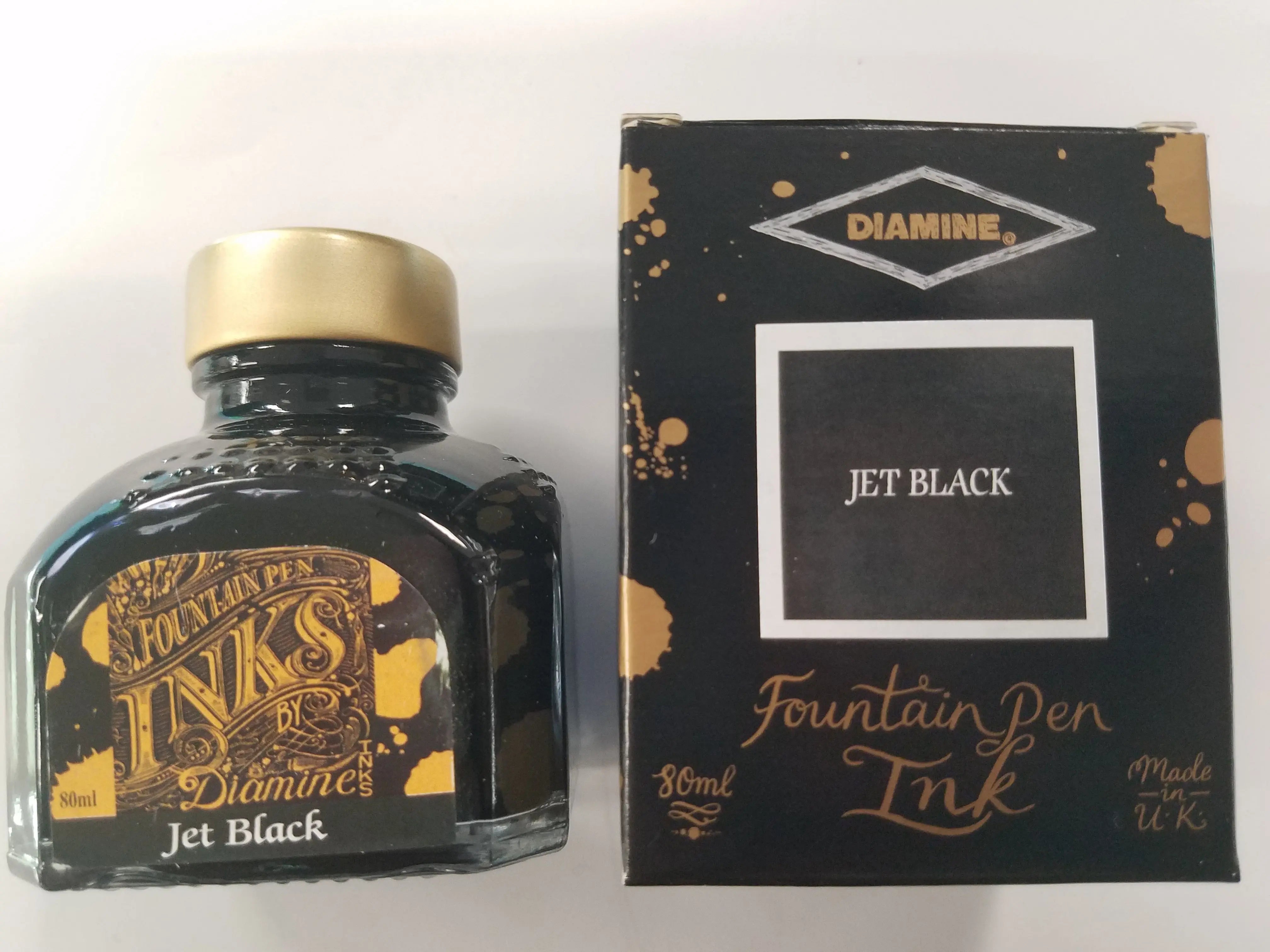 Diamine Jet Black Ink Bottle - 80 ml-Pen Boutique Ltd