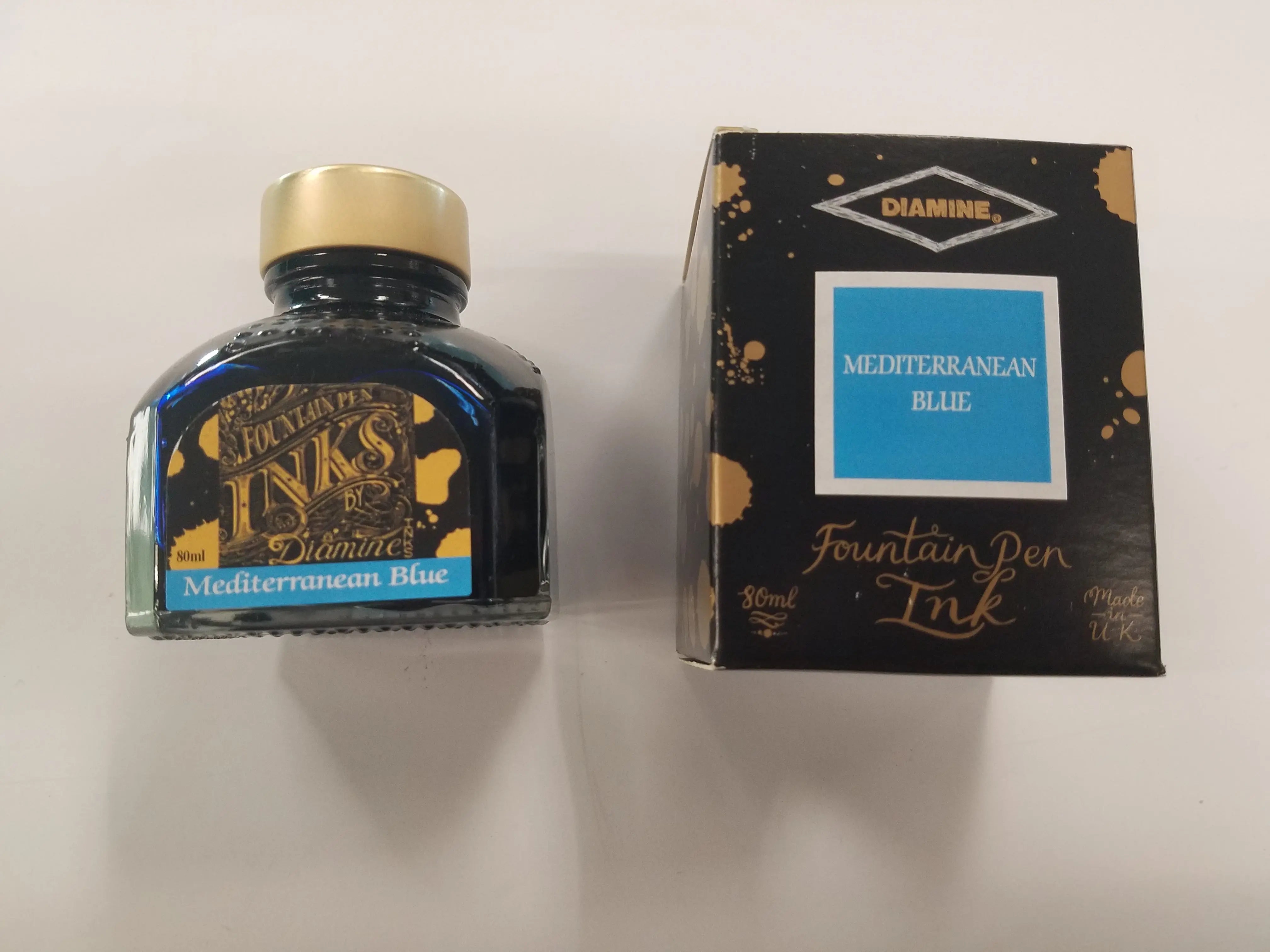 Diamine Mediterranean Blue Ink Bottle - 80 ml-Pen Boutique Ltd