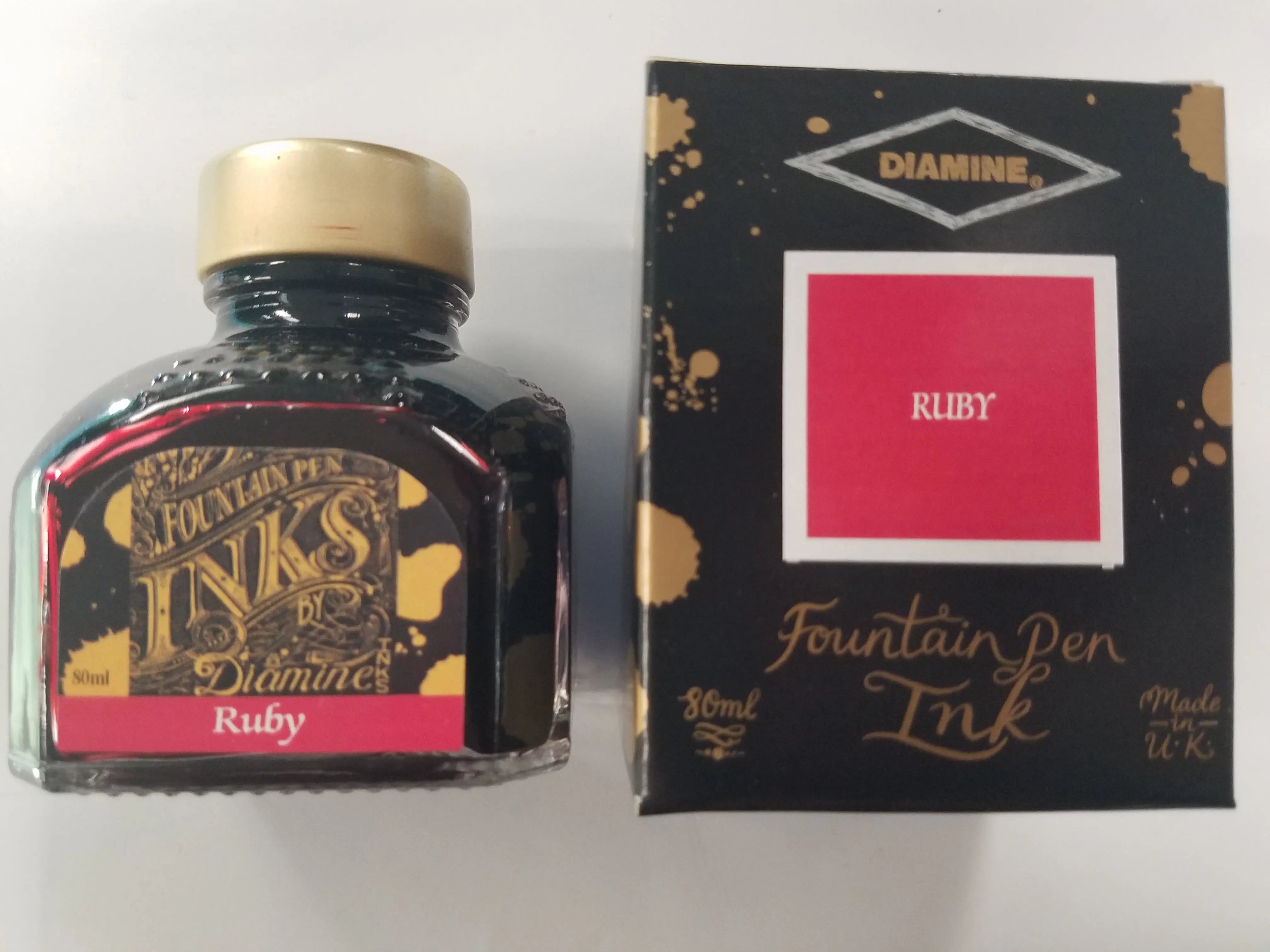 Diamine Ruby Ink Bottle - 80 ml-Pen Boutique Ltd