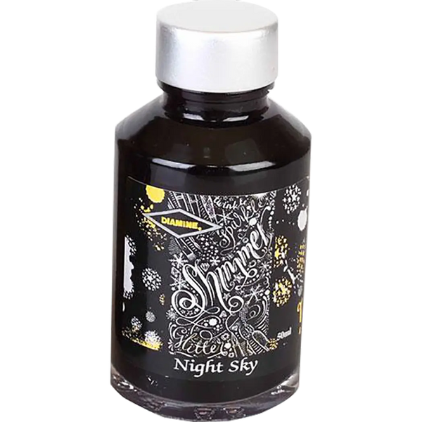 Diamine Shimmer Ink 50 ml Night Sky - Silver shimmer-Pen Boutique Ltd