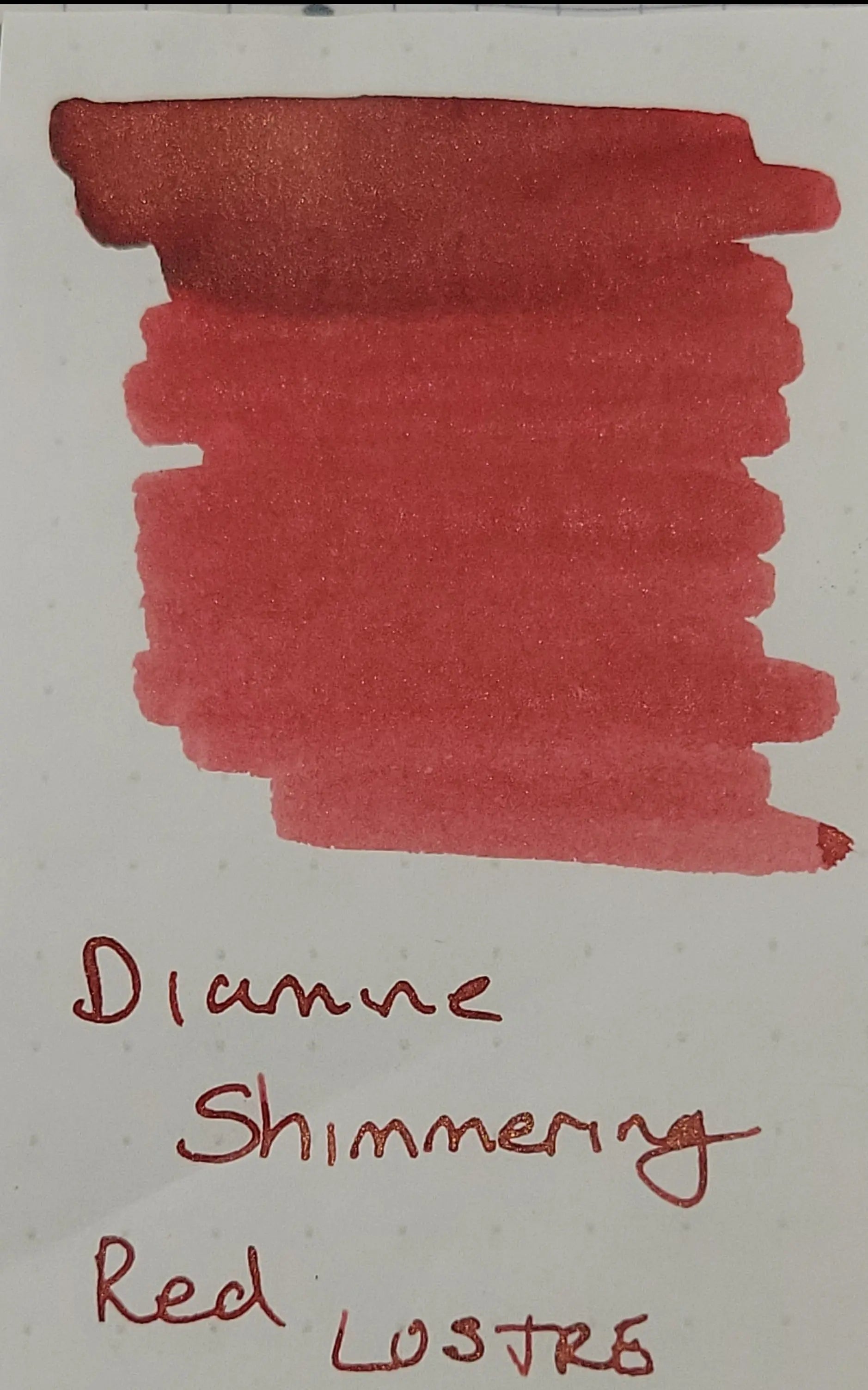 Diamine Shimmer Ink 50 ml Red Lustre - Gold shimmer-Pen Boutique Ltd