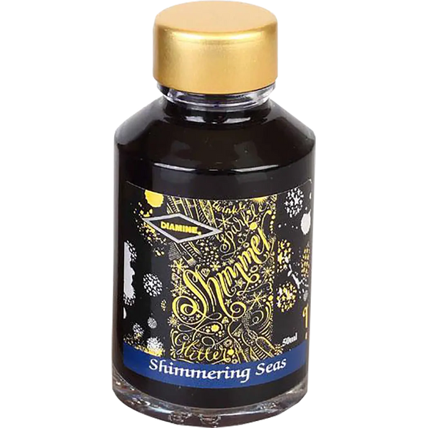 Diamine Shimmer Ink 50 ml Shimmering Seas - Gold shimmer-Pen Boutique Ltd