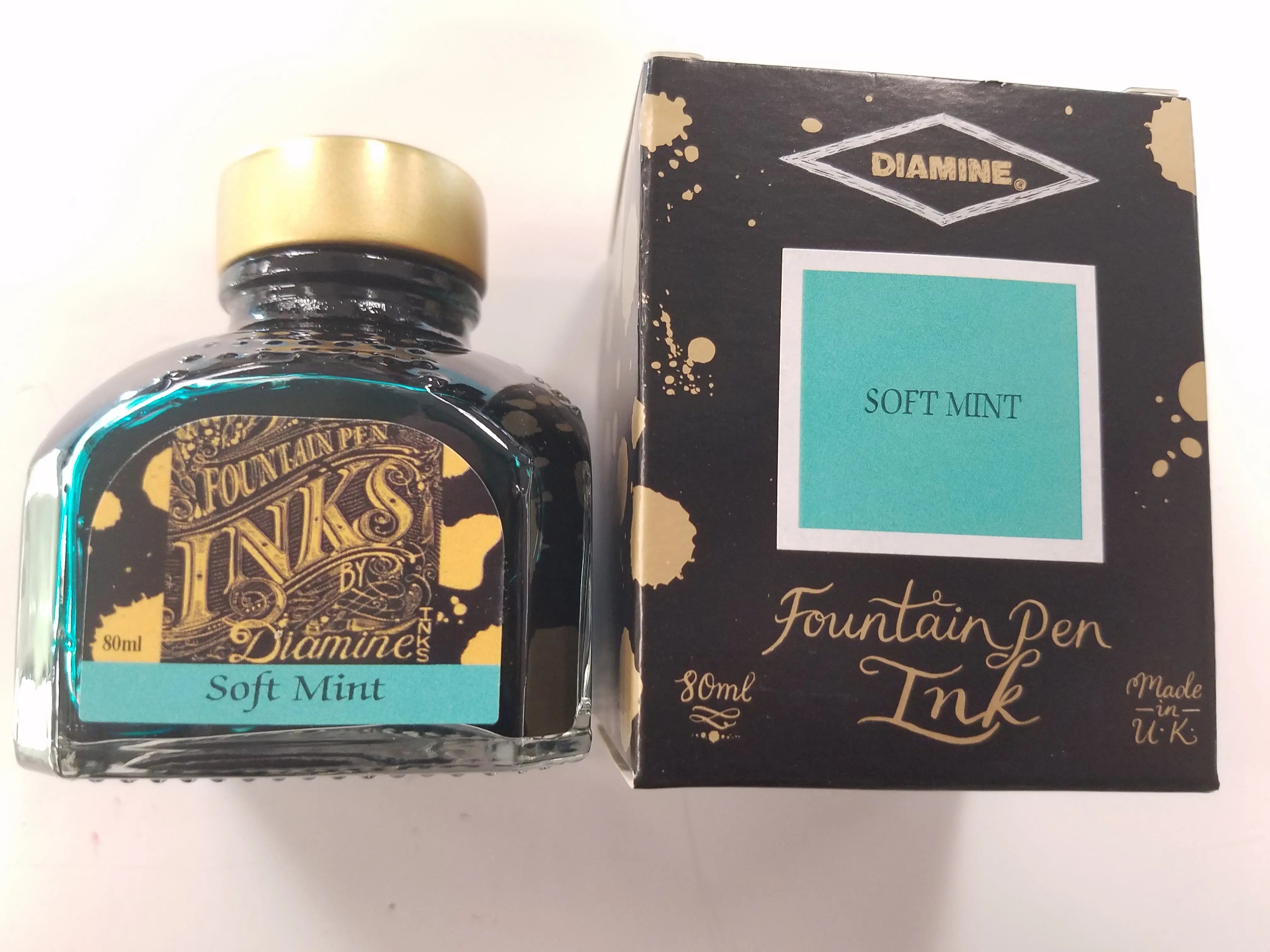 Diamine Soft Mint Ink Bottle - 80 ml-Pen Boutique Ltd