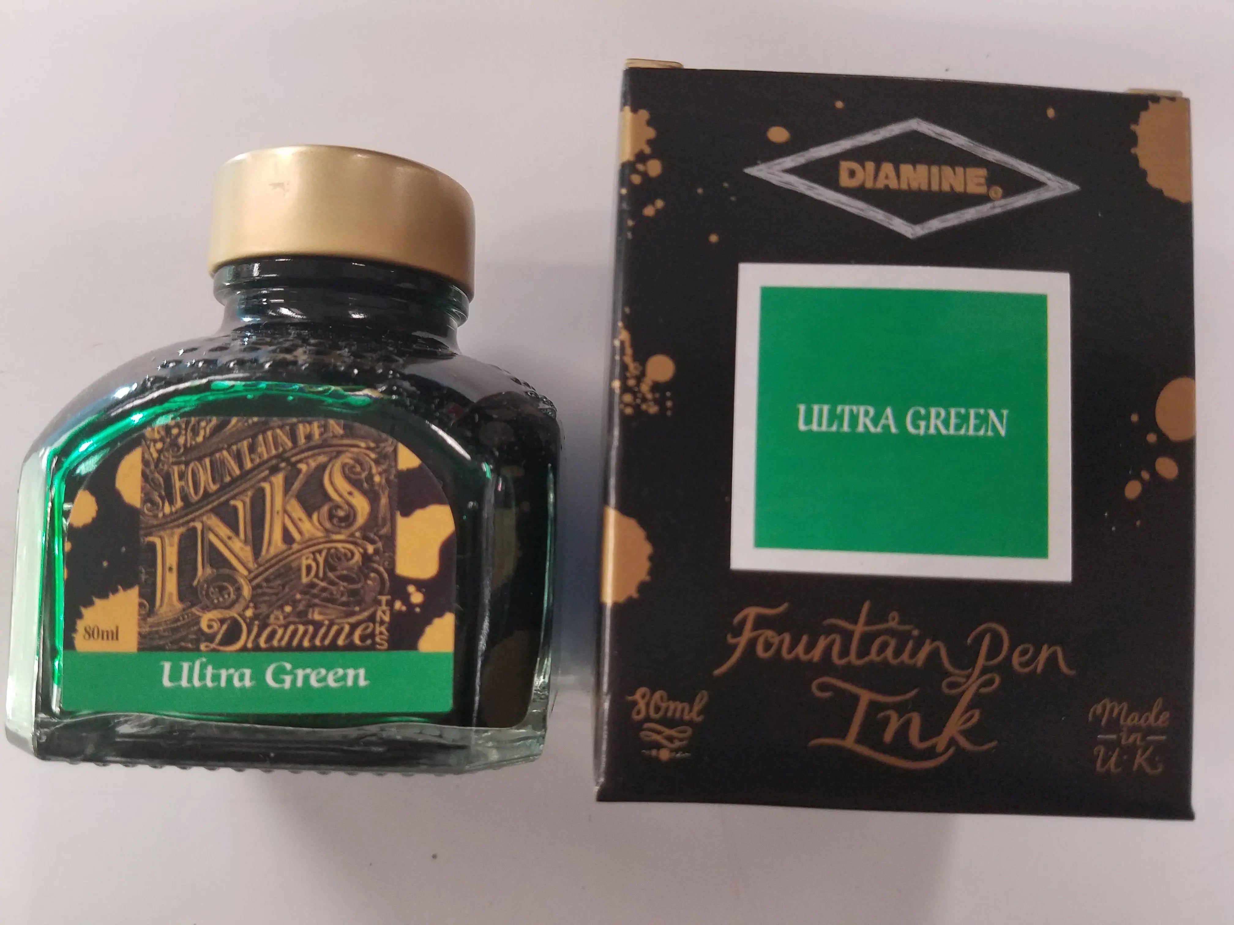 Diamine Ultra Green Ink Bottle - 80 ml-Pen Boutique Ltd
