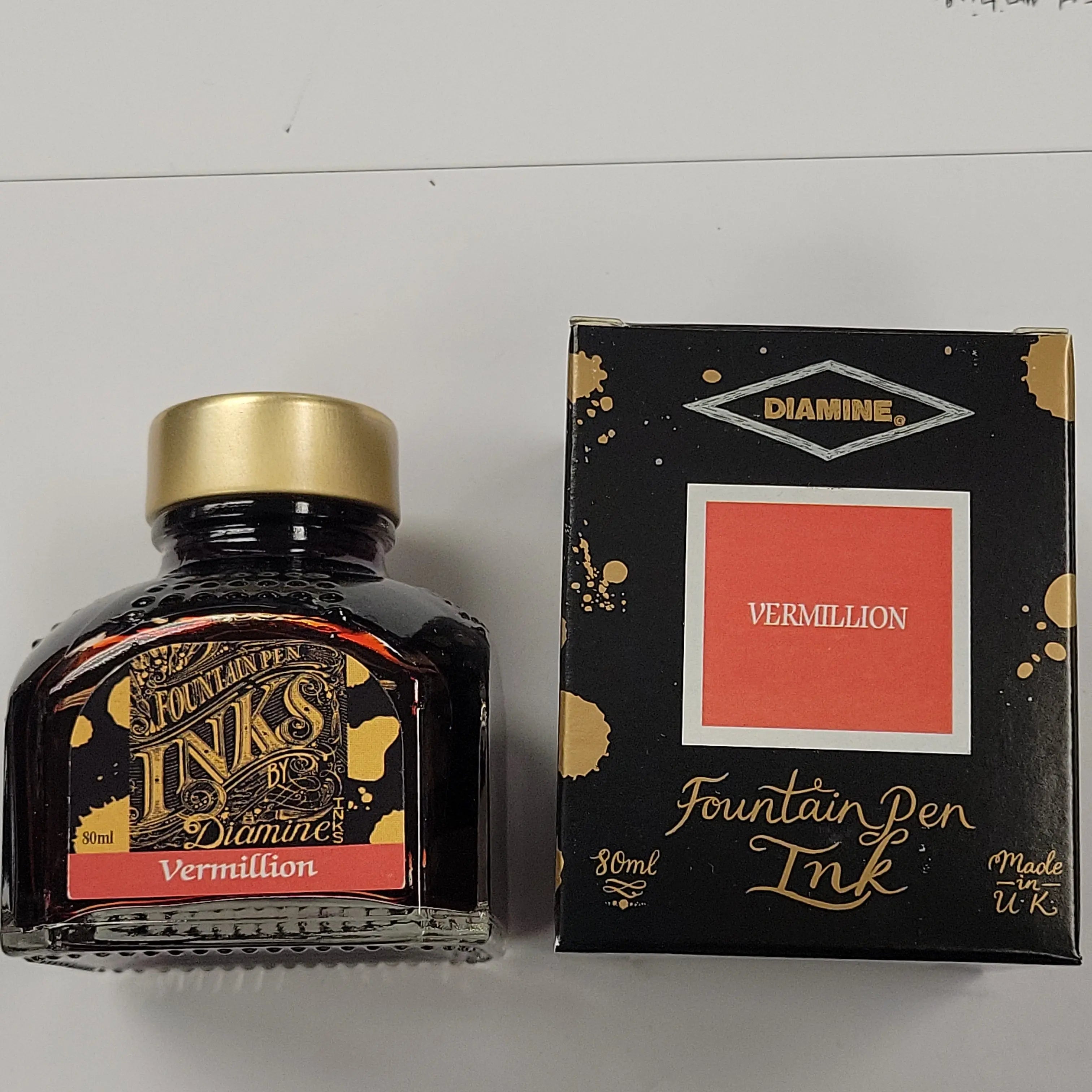 Diamine Vermillion Ink Bottle - 80 ml-Pen Boutique Ltd