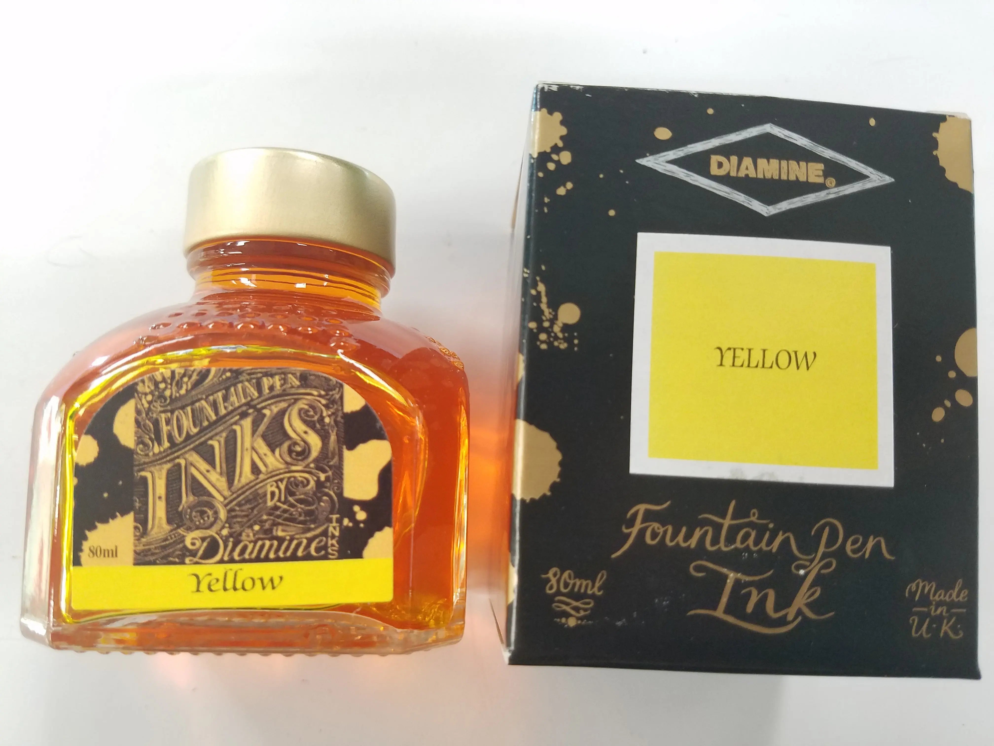 Diamine Yellow Ink Bottle - 80 ml-Pen Boutique Ltd