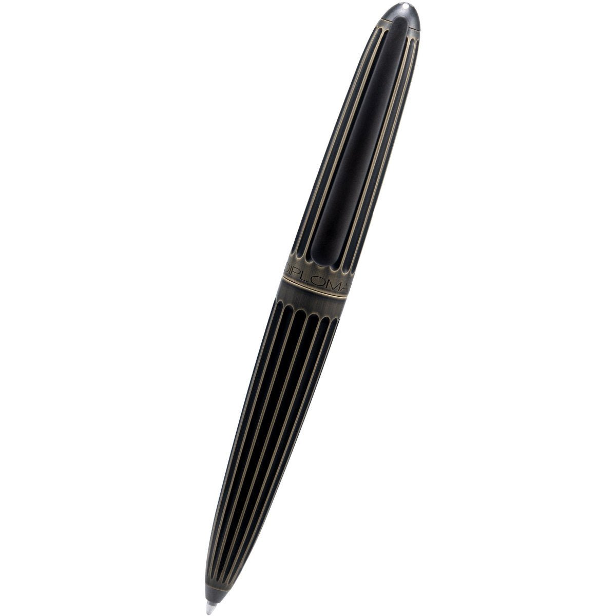 Diplomat Aero Stripes easyFLOW Ballpoint Pen - Oxyd Brass - Pen Boutique Ltd