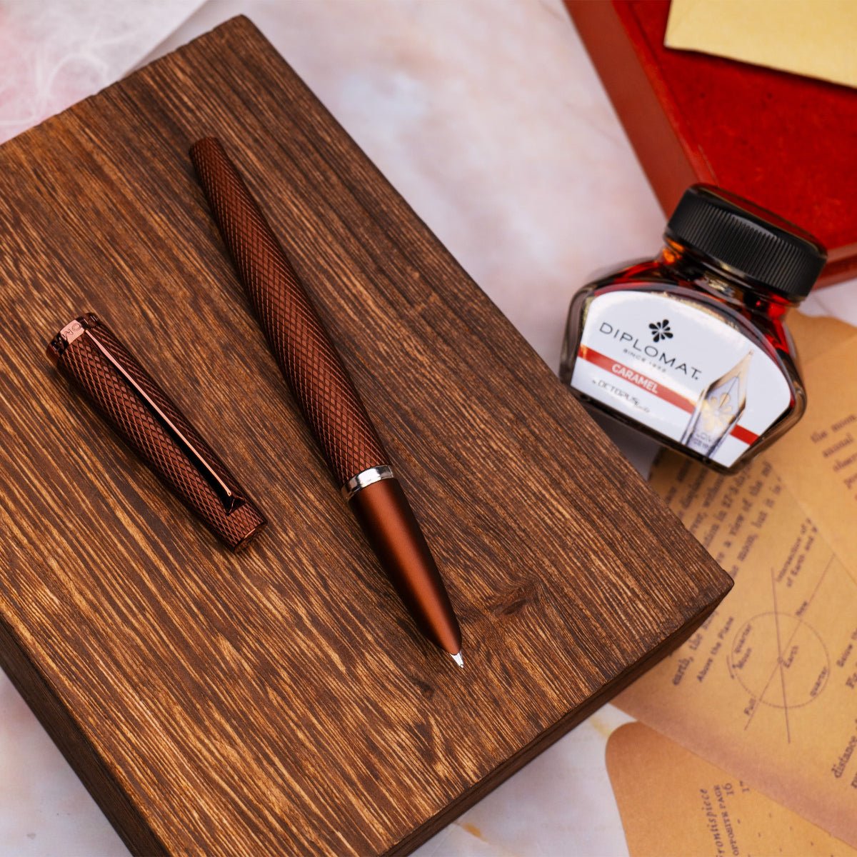 Diplomat Viper Fountain Pen - Brown - Pen Boutique Ltd