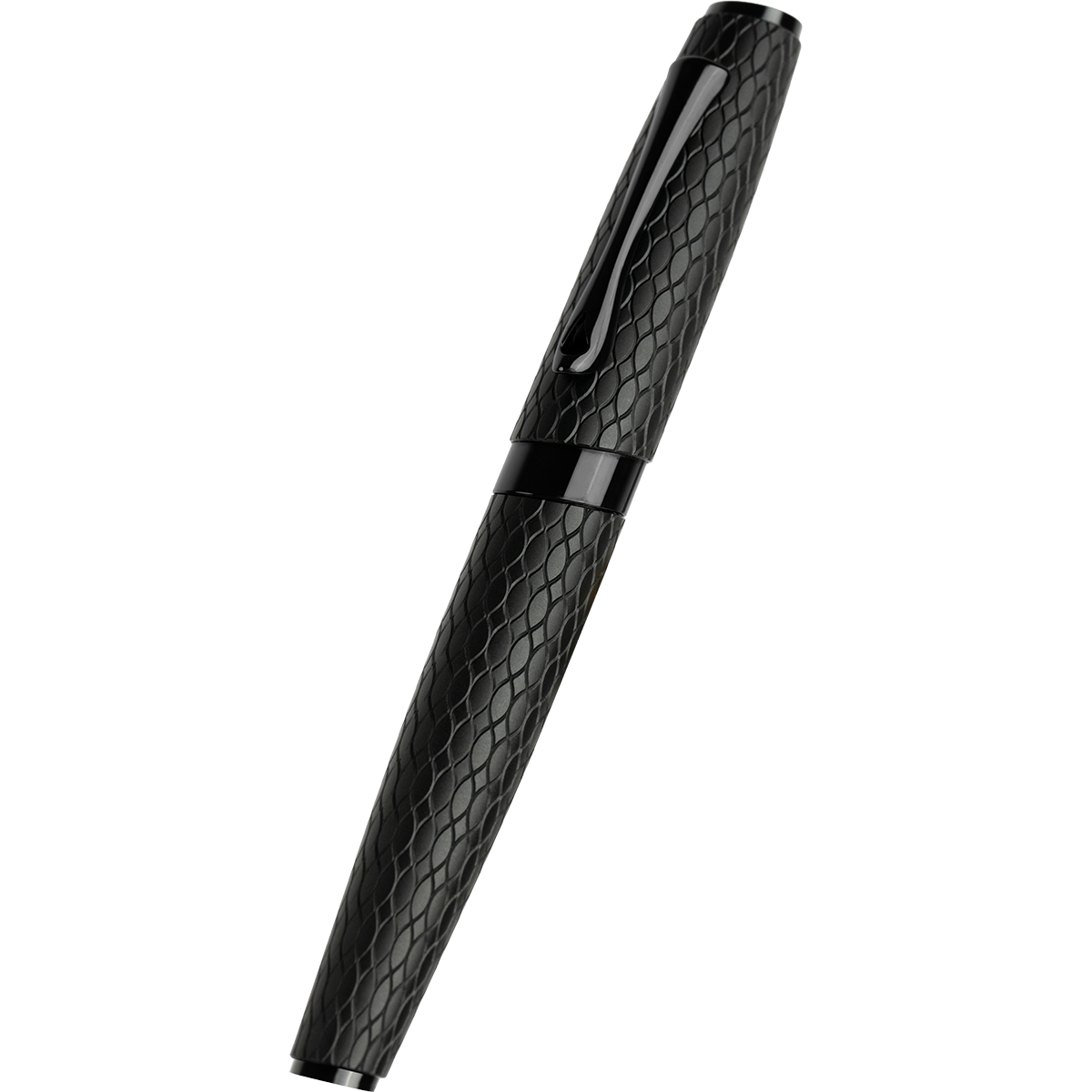 Diplomat Cobra Fountain Pen – Matte Black Guilloché-Pen Boutique Ltd