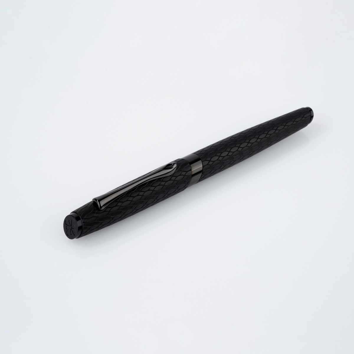 Diplomat Cobra Fountain Pen – Matte Black Guilloché-Pen Boutique Ltd