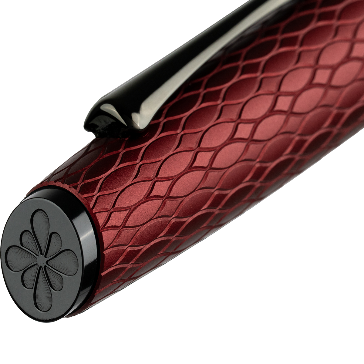 Diplomat Cobra Rollerball Pen – Burgundy Red Guilloche