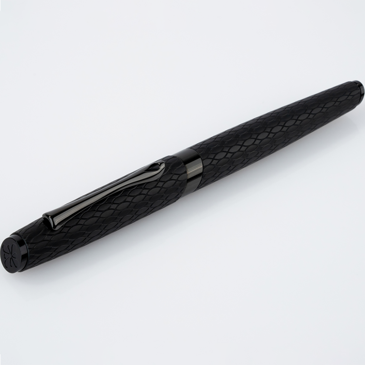 Diplomat Cobra Rollerball Pen – Matte Black Guilloché