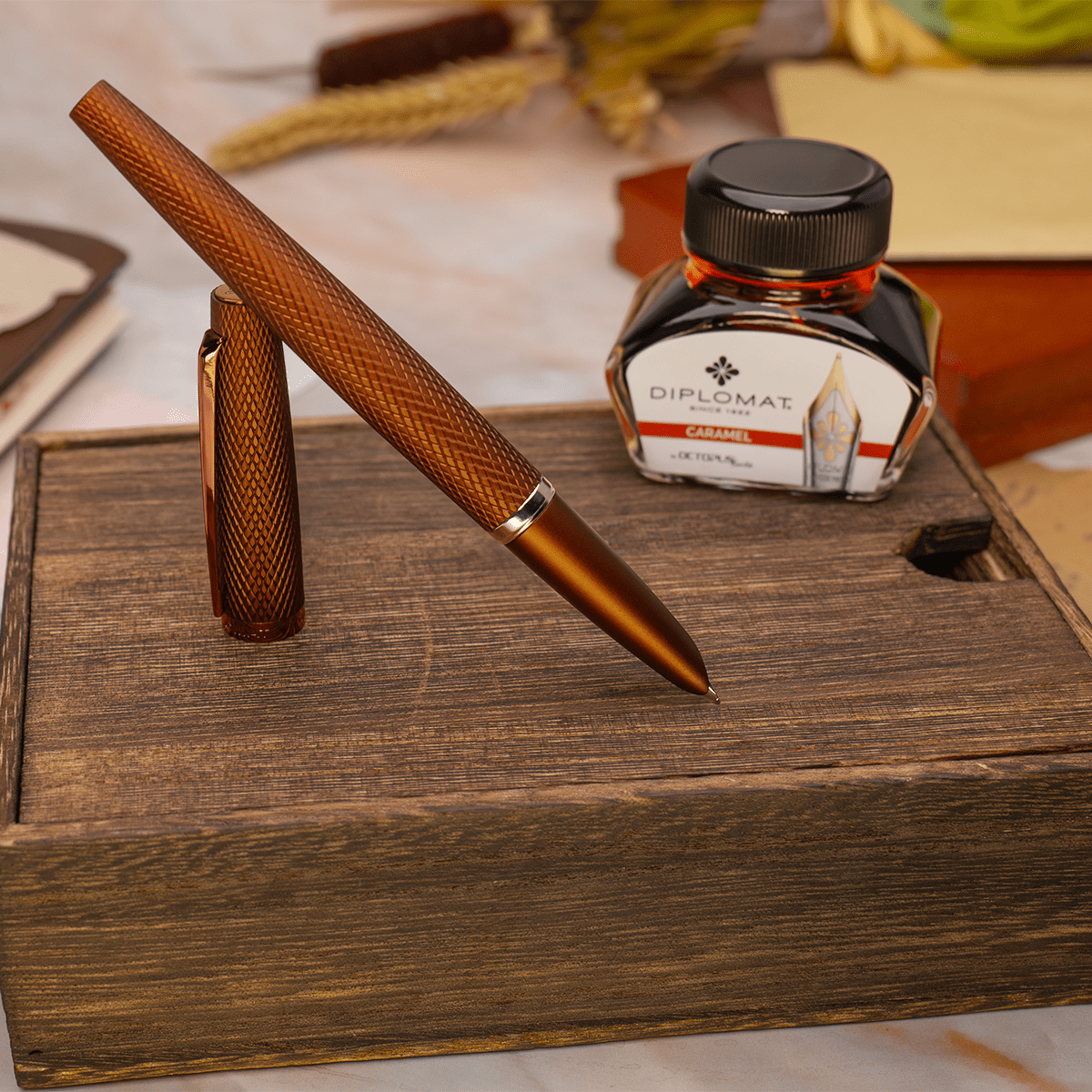 Diplomat Viper Fountain Pen - Brown - Pen Boutique Ltd