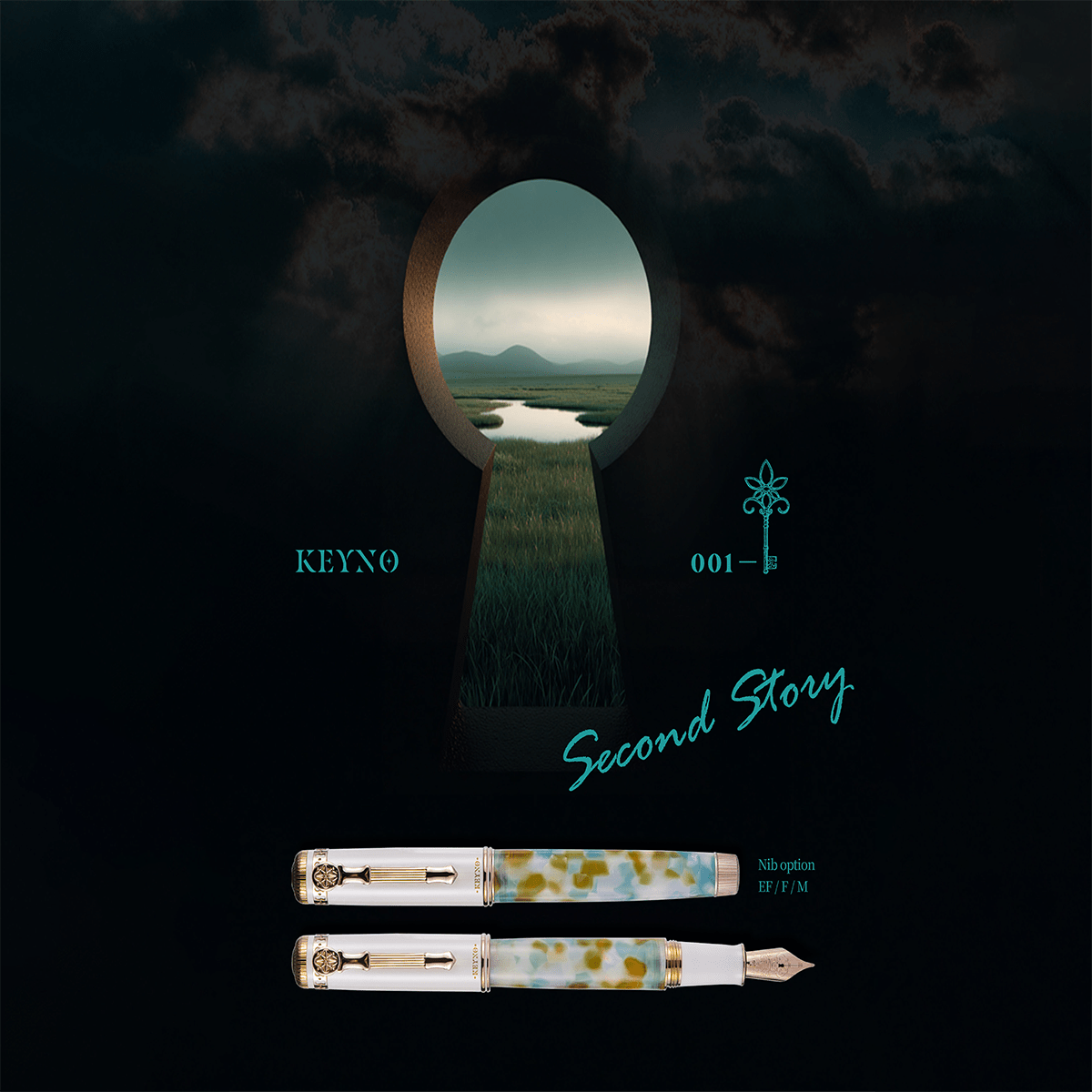 Dominant Industry Keyno 001 Fountain Pen - Serenity (Limited Edition) - Pen Boutique Ltd