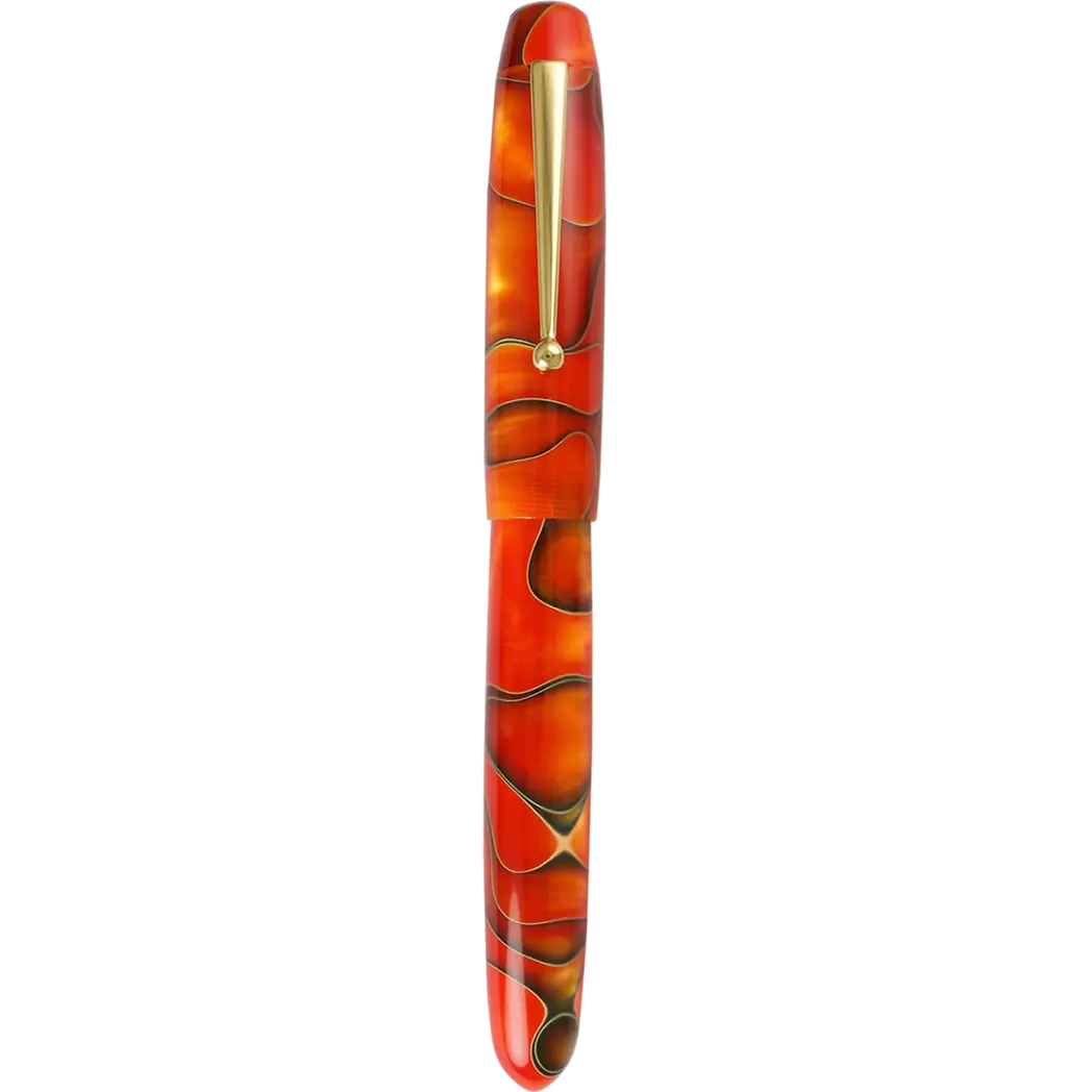 Edison Collier Fountain Pen Persimmon Swirl 18k-Pen Boutique Ltd