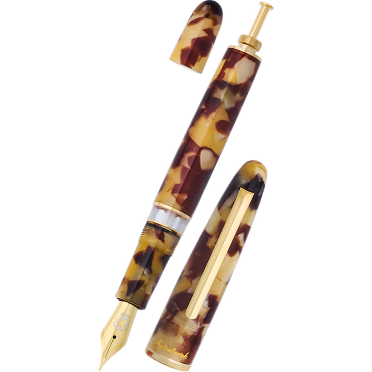 Esterbrook Estie Piston Filler Fountain Pen - Tortoise - Gold Trim-Pen Boutique Ltd