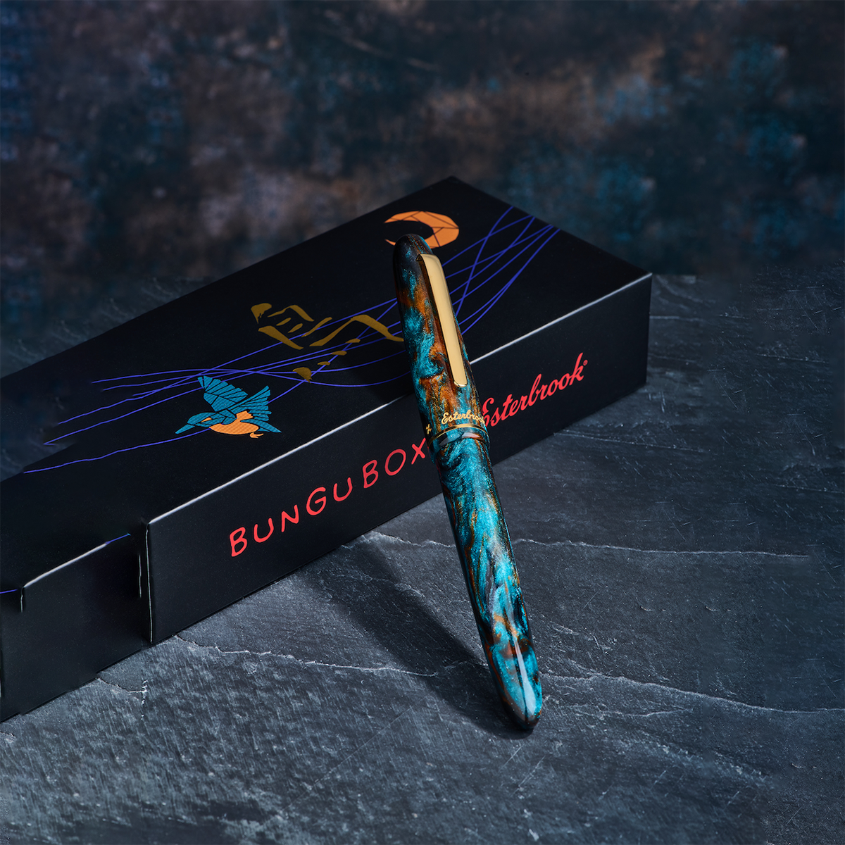 Esterbrook x BUNGUBOX Estie Fountain Pen - The Kachofugetsu Kingfisher-Pen Boutique Ltd