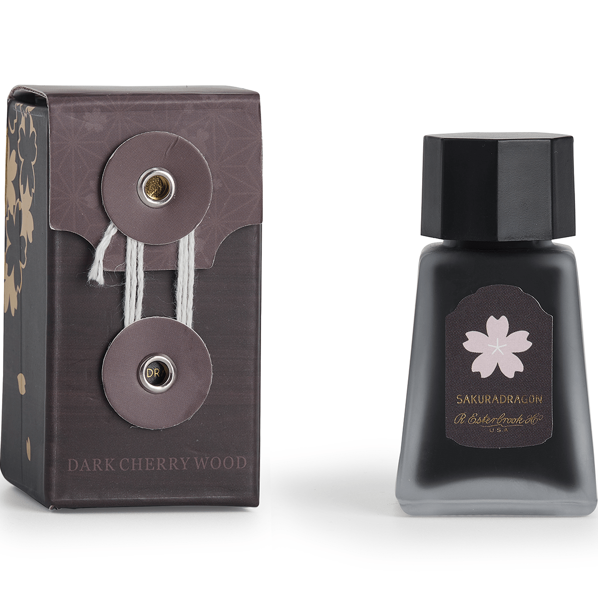 Esterbrook x Sakura Dragon Ink Bottle - Dark Cherry Wood - 30ml - Pen Boutique Ltd