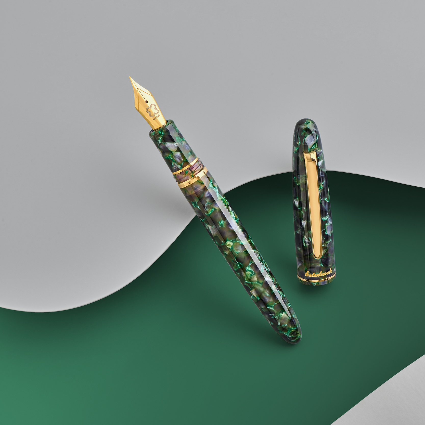 Esterbrook Estie Piston Filler Fountain Pen - Jurassic - Gold Trim-Pen Boutique Ltd