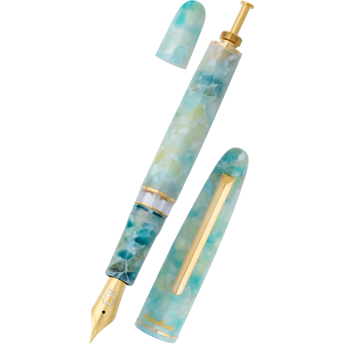 Esterbrook Estie Piston Filler Fountain Pen - Sea Glass - Gold Trim-Pen Boutique Ltd