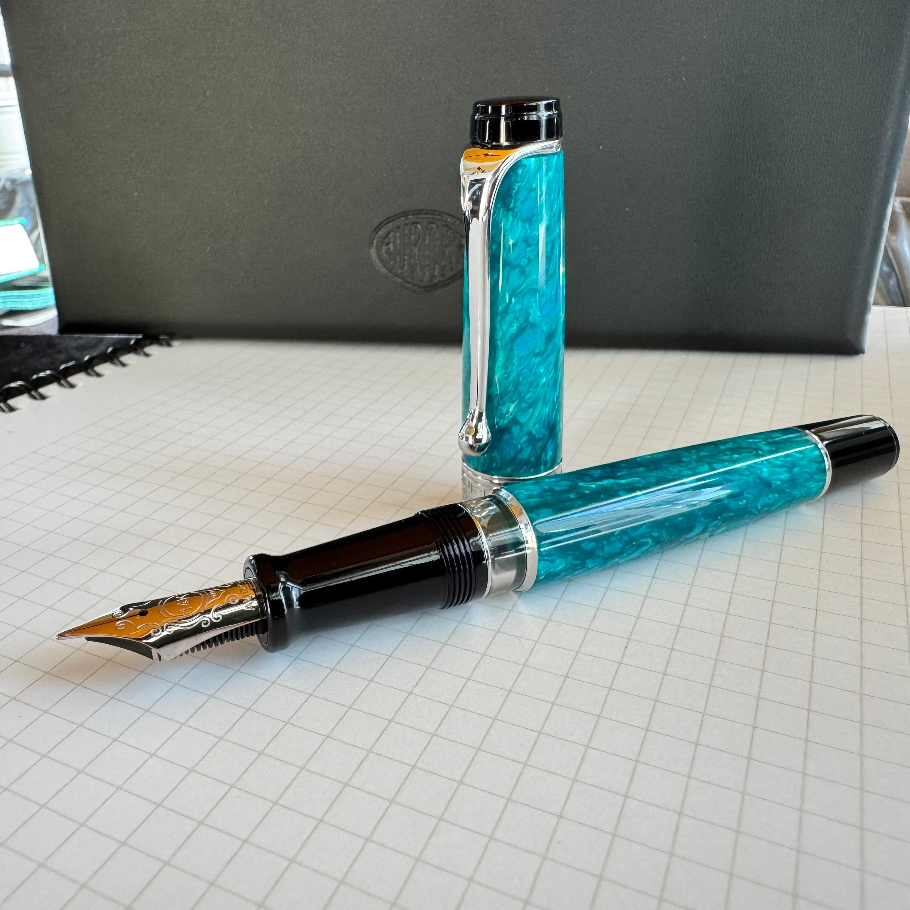Aurora Optima Fountain Pen - Limited Edition - Sogno del Mare (Pen Boutique Exclusive)-Pen Boutique Ltd
