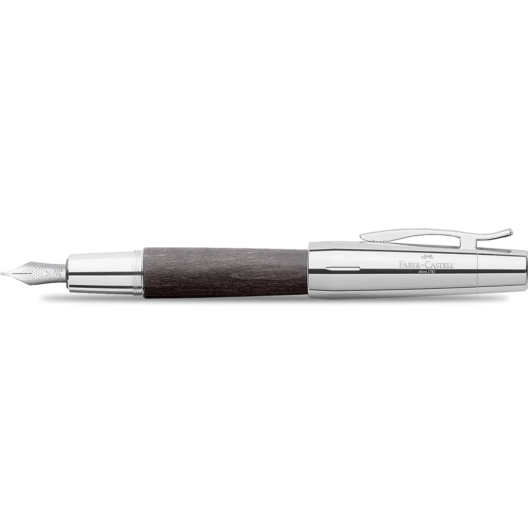 Faber-Castell Design E-Motion Fountain Pen - Pear Wood - Black-Pen Boutique Ltd