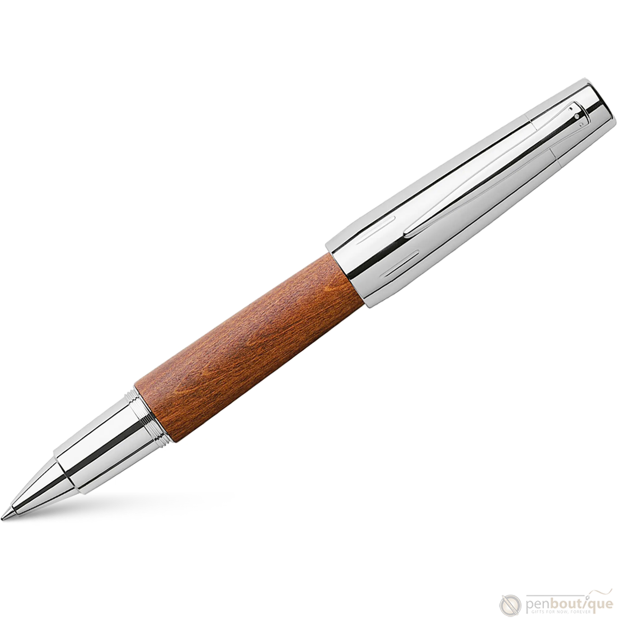 Faber-Castell Design E-Motion Pear Wood Brown Rollerball Pen-Pen Boutique Ltd