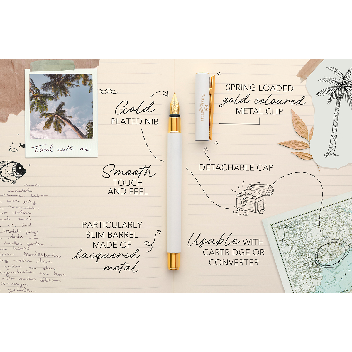 Faber-Castell NEO Slim Fountain Pen - Marshmallow (Limited Edition) Faber-Castell