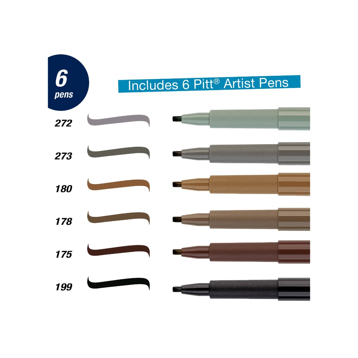Faber-Castell Pitt Artist Pen - Subtle Tones-Pen Boutique Ltd