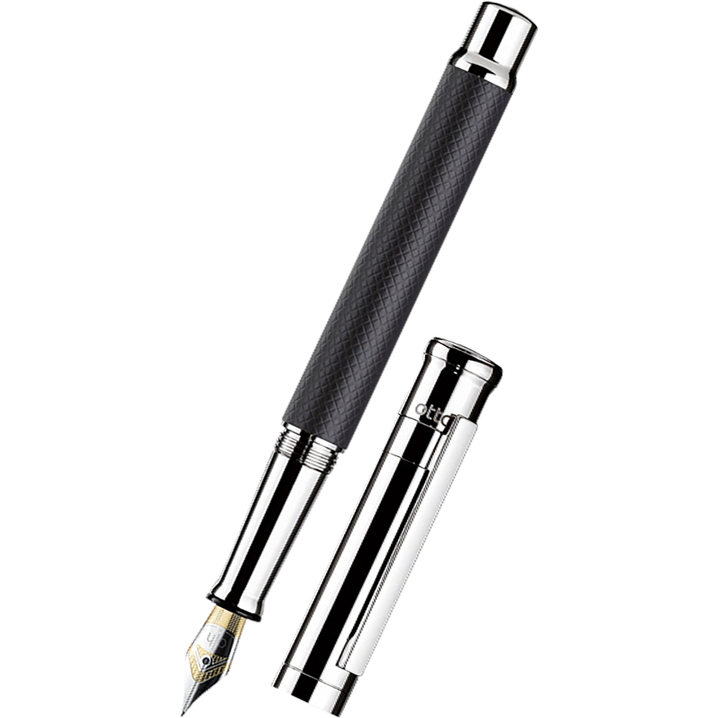 Faber-Castell x Otto Hutt Design 04 Fountain Pen - Black Matte Checkered-Pen Boutique Ltd