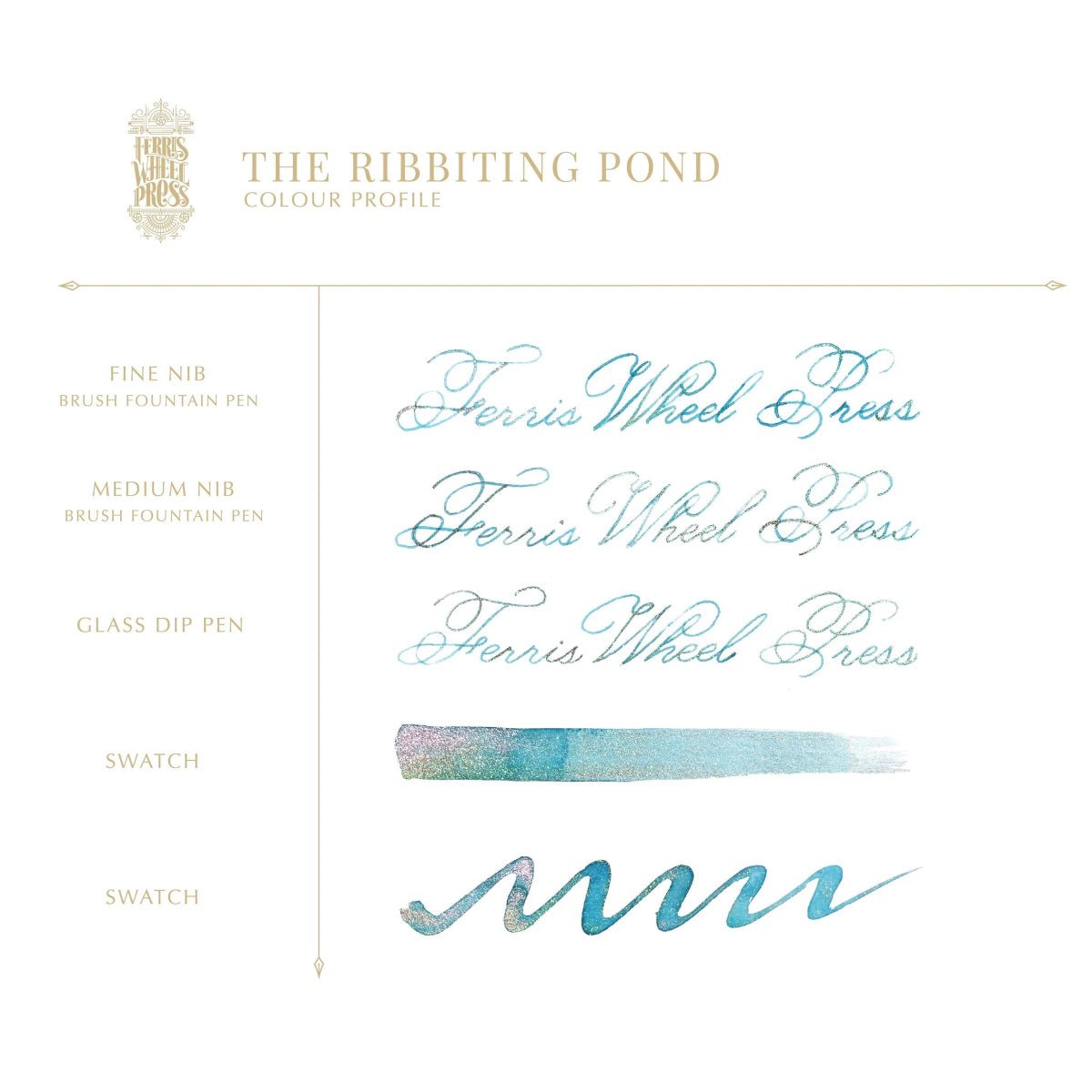 Ferris Wheel Press FerriTales Ink Bottle - The Ribbiting Pond - 20ml - Pen Boutique Ltd