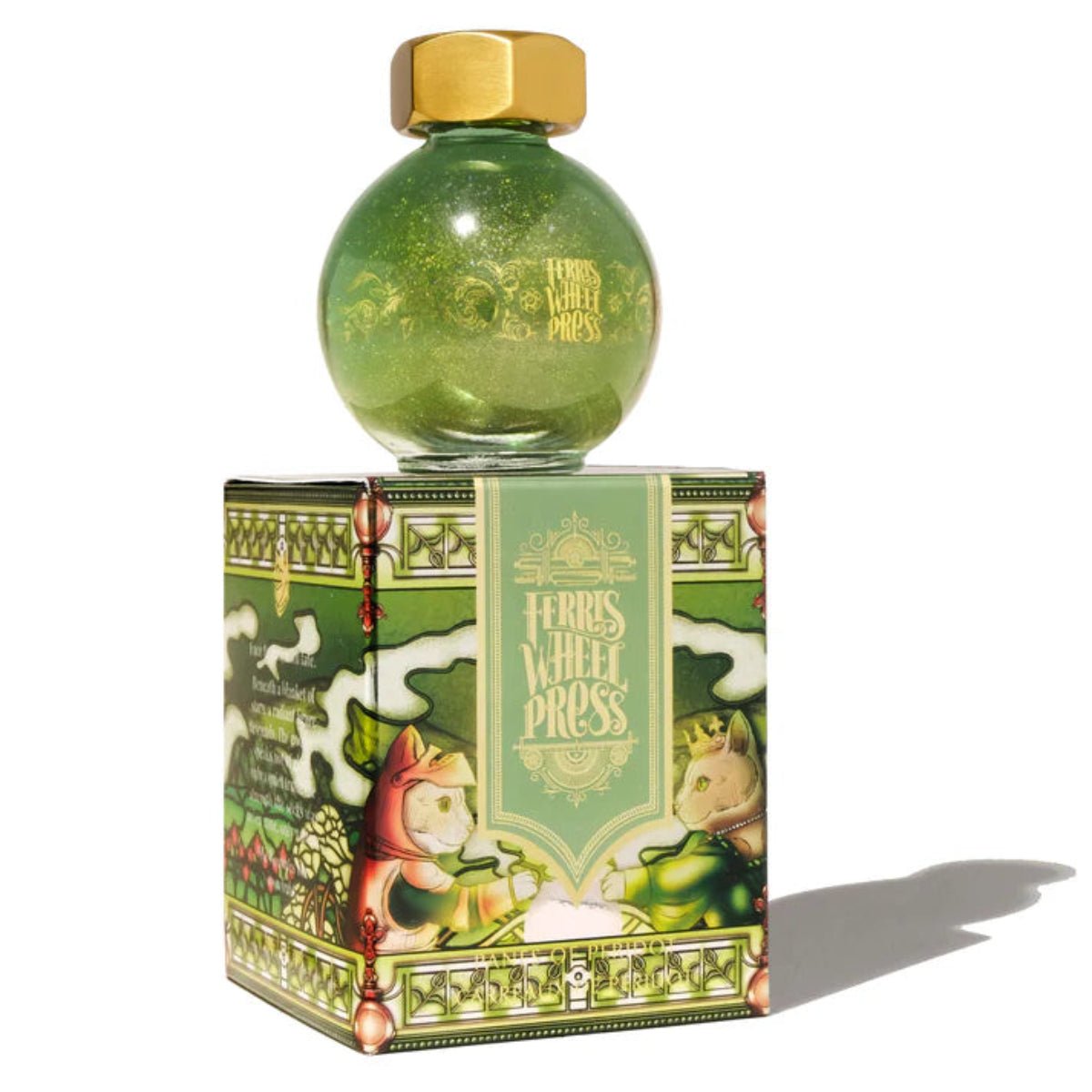 Ferris Wheel Press FerriTales The Book of Knights Ink Bottle - Panes of Peridot - 20ml - Pen Boutique Ltd