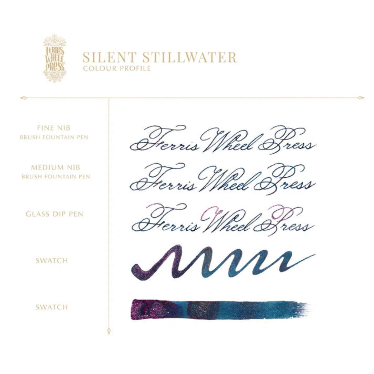 Ferris Wheel Press FerriTales The Book of Knights Ink Bottle - Silent Stillwater - 10ml