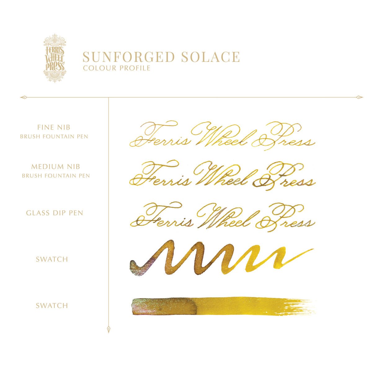 Ferris Wheel Press FerriTales The Book of Knights Ink Bottle - Sunforged Solace - 85ml - Pen Boutique Ltd
