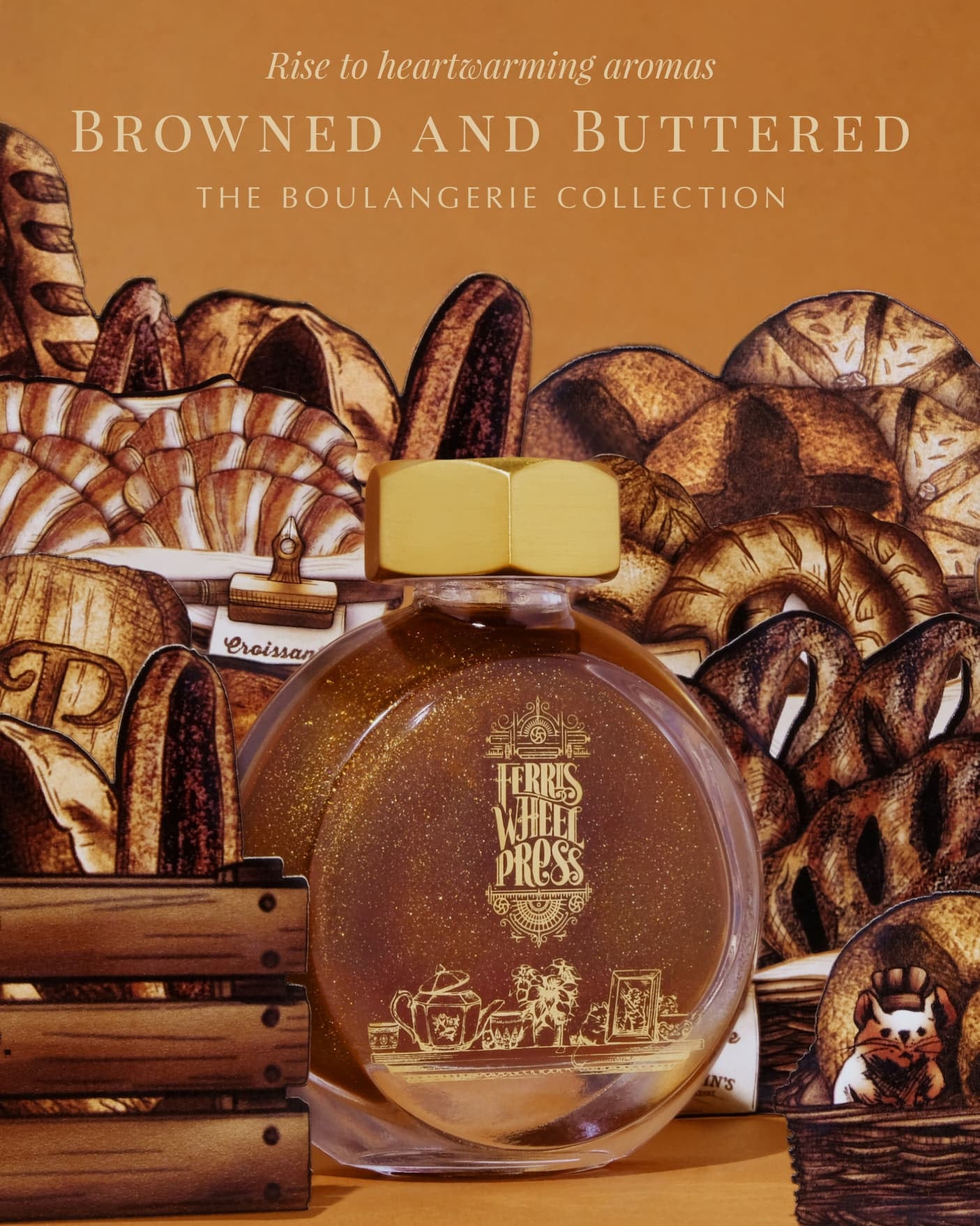 Ferris Wheel Press Ink Bottle - Browned Butter - 38ml-Pen Boutique Ltd