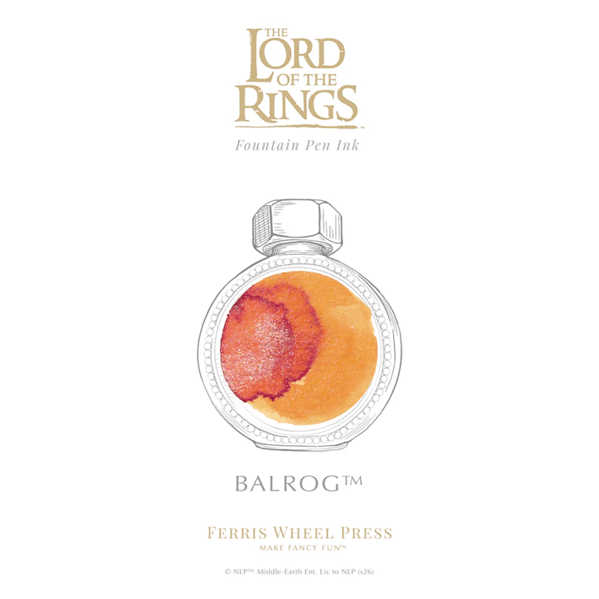 Ferris Wheel Press x Lord of the Rings Ink Bottle - Balrog Signature Ink - 38 ml - Pen Boutique Ltd