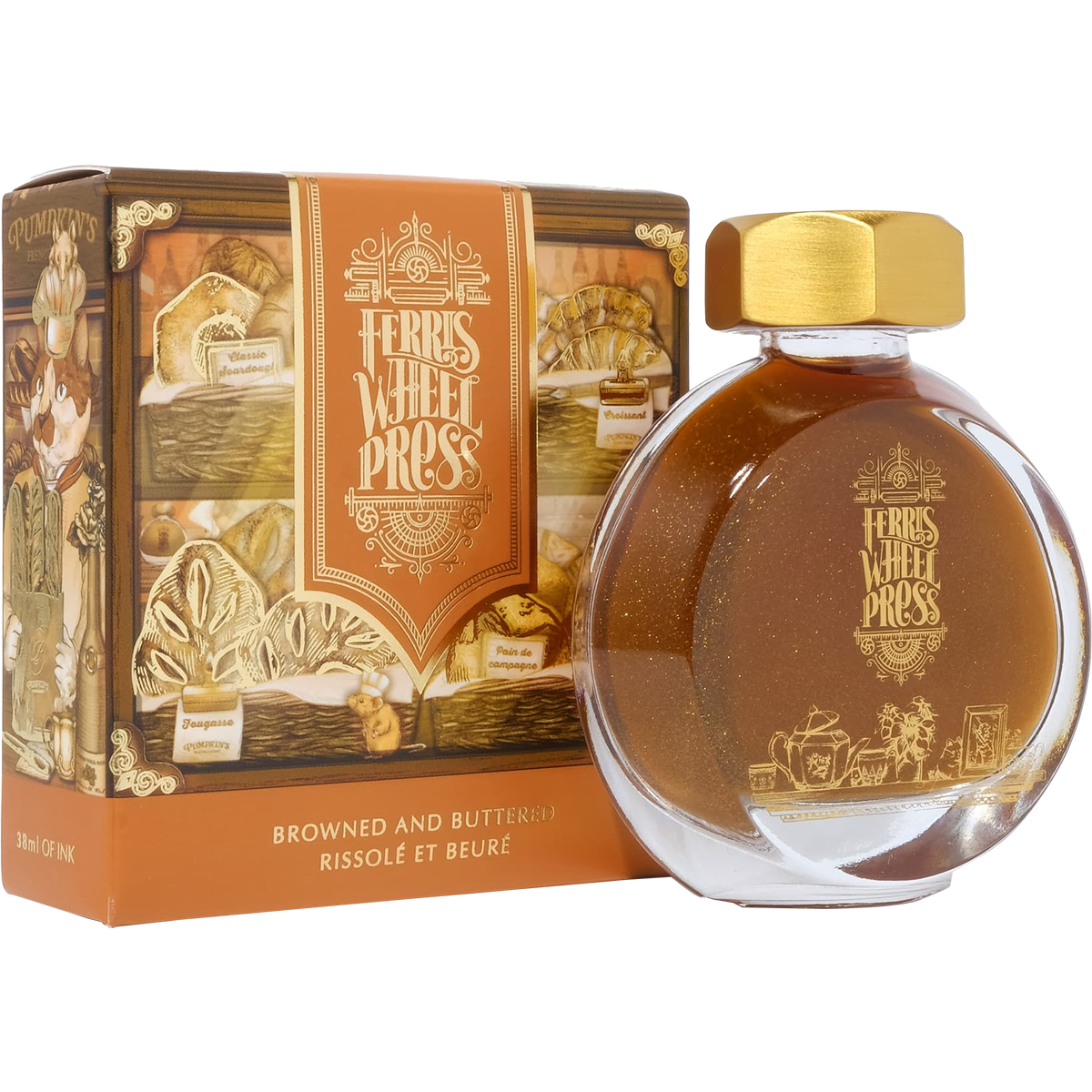 Ferris Wheel Press Ink Bottle - Browned Butter - 38ml-Pen Boutique Ltd
