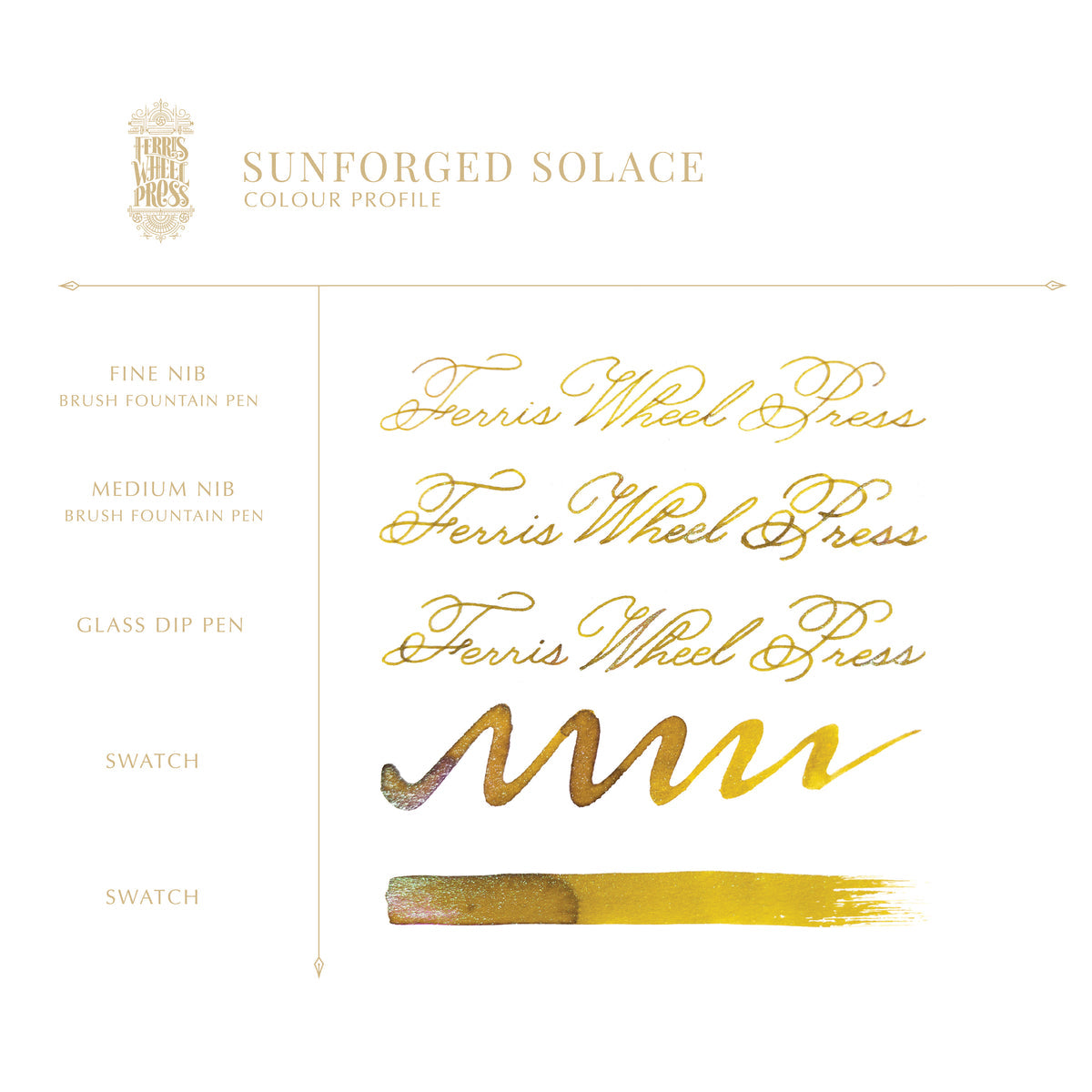 Ferris Wheel Press FerriTales The Book of Knights Ink Bottle - Sunforged Solace - 85ml