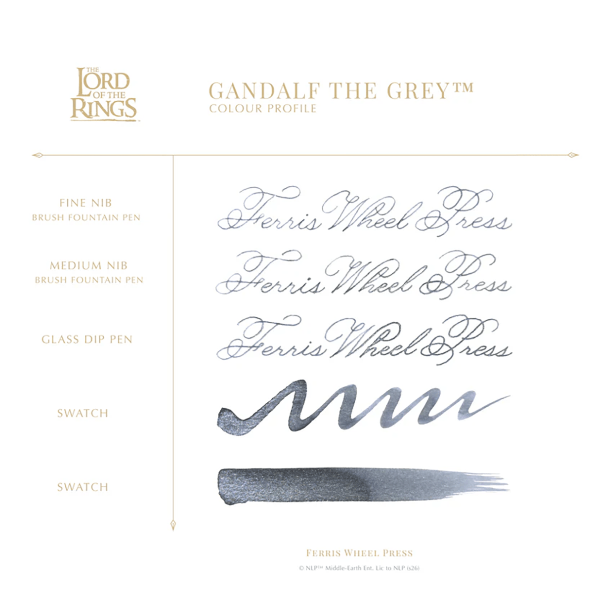 Ferris Wheel Press x Lord of the Rings Ink Bottle - Nazgûl Signature Ink - 38 ml - Pen Boutique Ltd