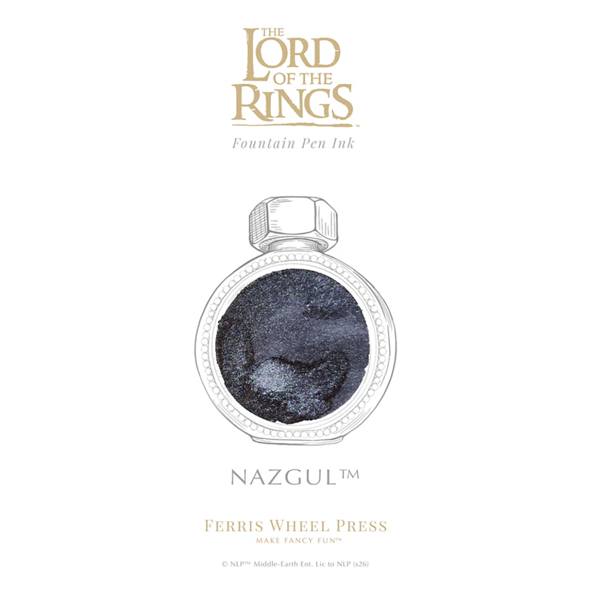 Ferris Wheel Press x Lord of the Rings Ink Bottle - Nazgûl Signature Ink - 38 ml-Pen Boutique Ltd