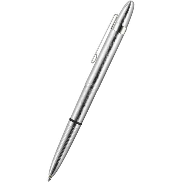 Fisher Space Pen Brushed Chrome with Clip Bullet Ballpoint Pen-Pen Boutique Ltd