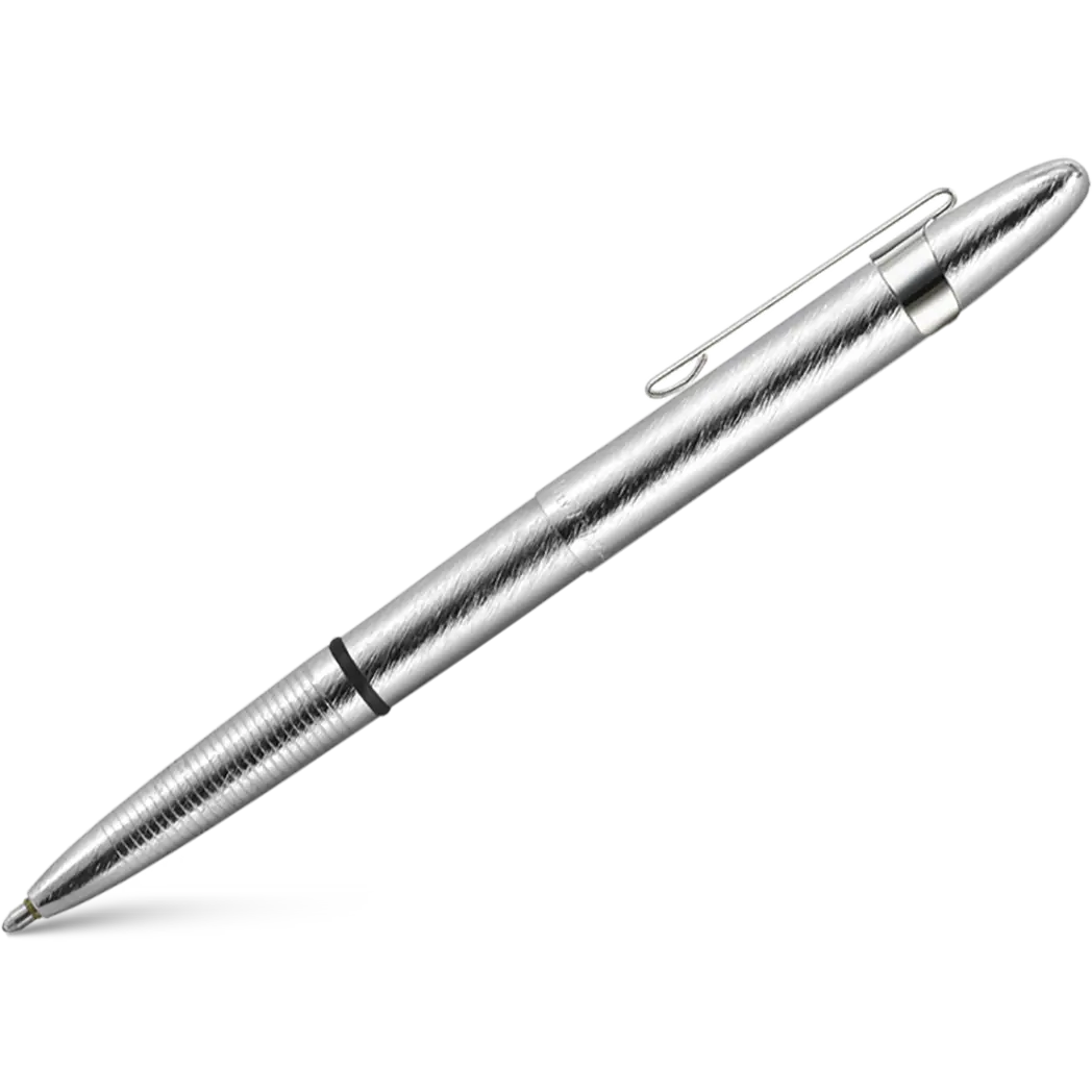 Fisher Space Pen Brushed Chrome with Clip Bullet Ballpoint Pen-Pen Boutique Ltd