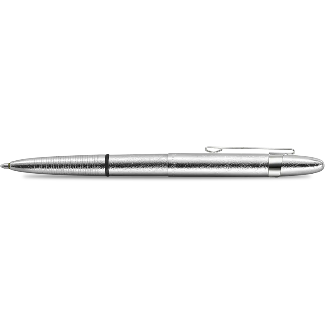 Fisher Space Pen Brushed Chrome with Clip Bullet Ballpoint Pen-Pen Boutique Ltd