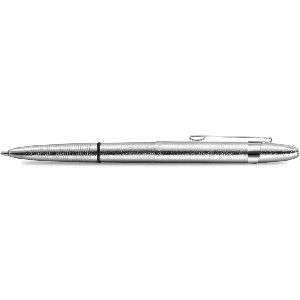 Fisher Space Pen Brushed Chrome with Clip Bullet Ballpoint Pen - Pen Boutique Ltd