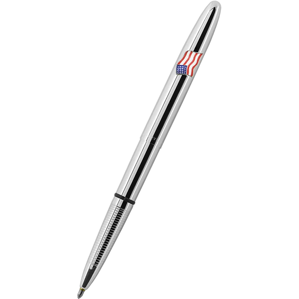 Fisher Space Pen Chrome Bullet with American Flag Ballpoint Pen-Pen Boutique Ltd