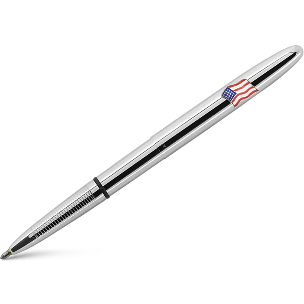 Fisher Space Pen Chrome Bullet with American Flag Ballpoint Pen-Pen Boutique Ltd