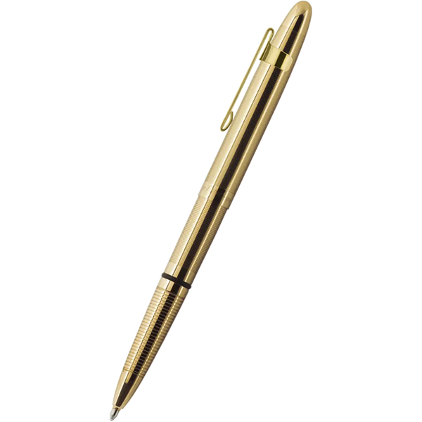Fisher Space Pen Lacquered Brass with Clip Bullet Ballpoint Pen-Pen Boutique Ltd