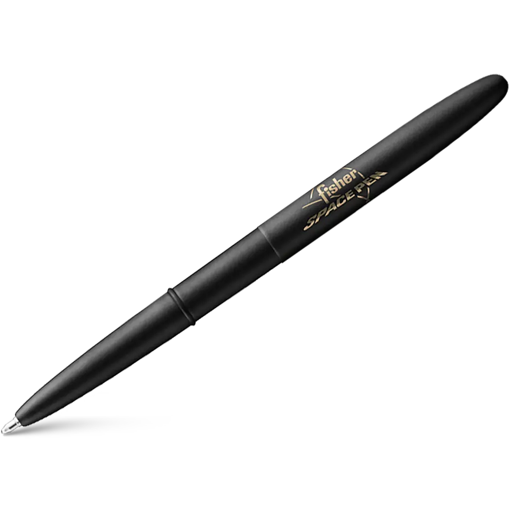 Fisher Space Pen Matte Black Bullet with Logo Ballpoint Pen-Pen Boutique Ltd