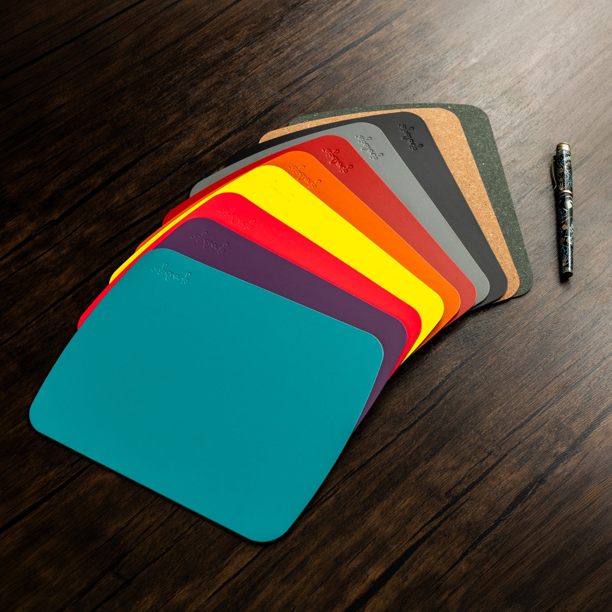 Girologio Repurposed Italian Leather Writing Mat/Mouse Pad-Pen Boutique Ltd
